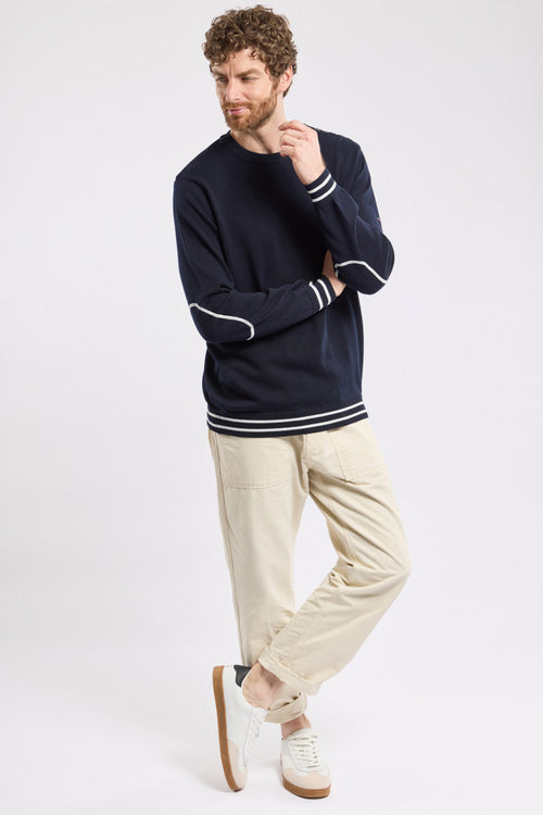 Pull marin avec coudières - coton - Armor-lux - 4