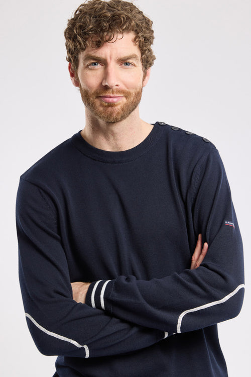 Pull marin avec coudières - coton - Armor-lux - 1