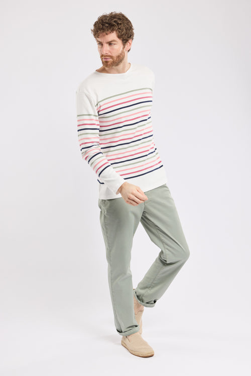 Multicoloured Breton striped shirt - thick cotton - Armor-lux - 4