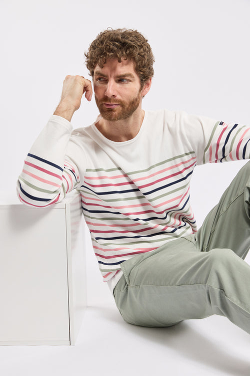 Multicoloured Breton striped shirt - thick cotton - Armor-lux - 3
