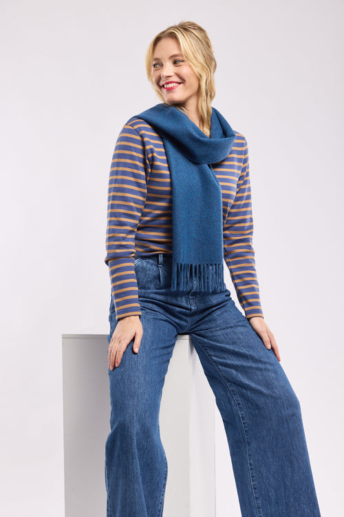 Fringed scarf - wool - Armor-lux - 3