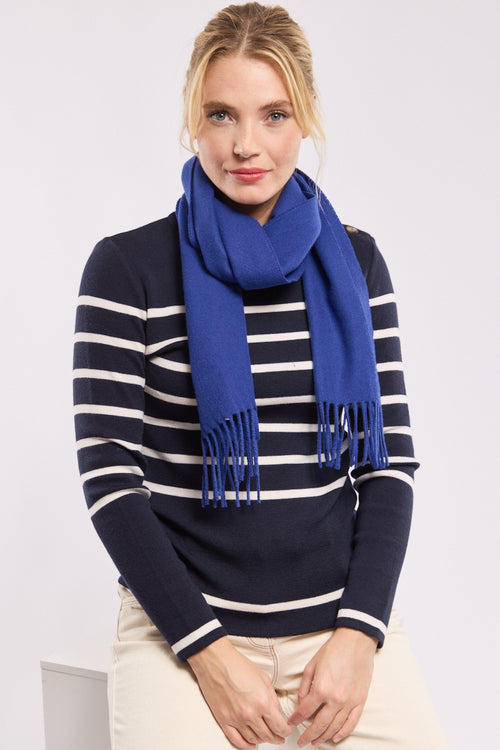 Fringed scarf - wool - Armor-lux - 1