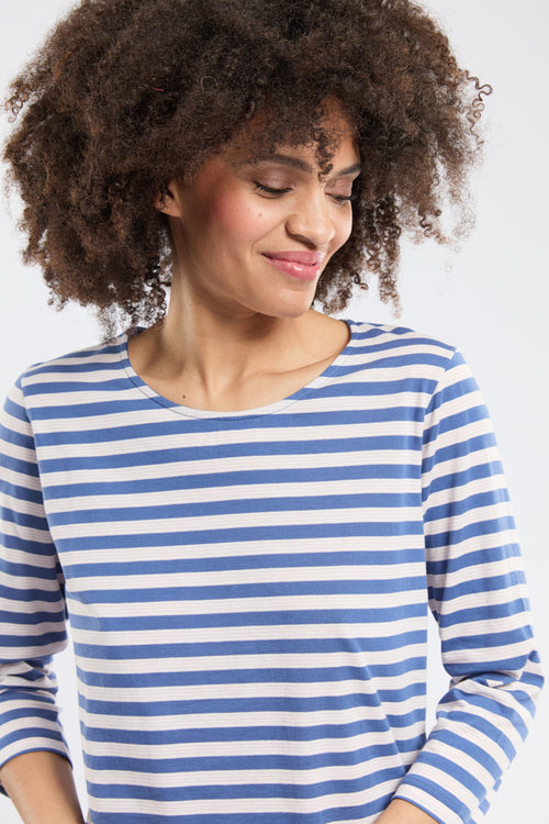 Striped 3/4-sleeve corset pyjamas - cotton - Armor-lux - 3