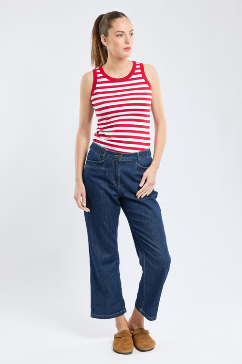 Elastic waist jeans - cotton - Armor-lux - 1