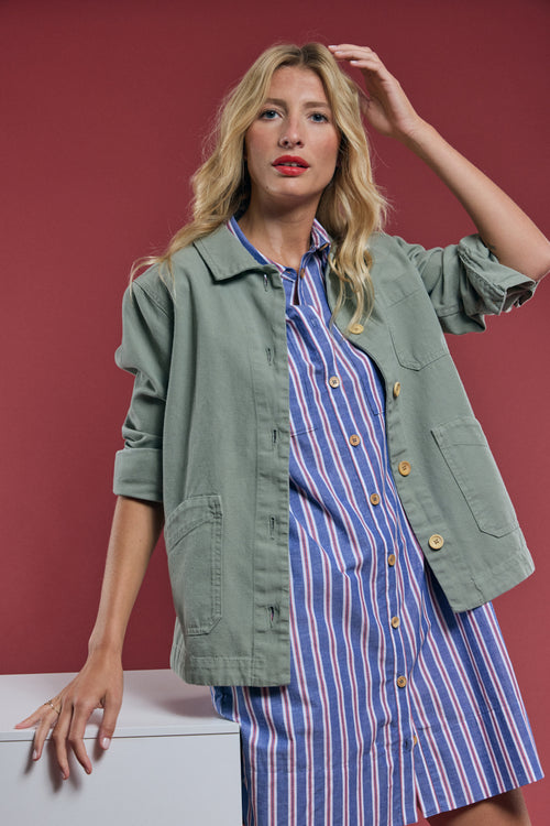 Robe chemise rayée - coton et lin - Armor-lux - 3