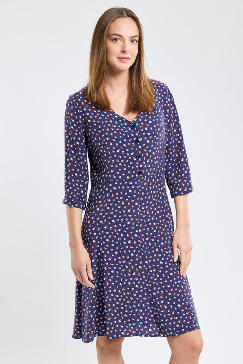 Robe fleurie - cupro - Armor-lux - 1