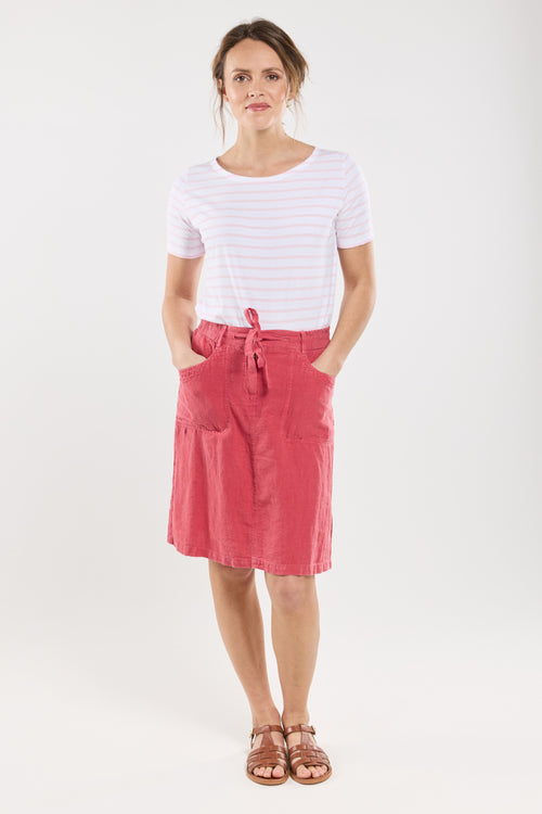 Jupe taille élastique - lin - Armor-lux - 1