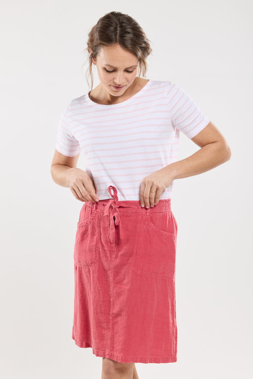 Jupe taille élastique - lin - Armor-lux - 3