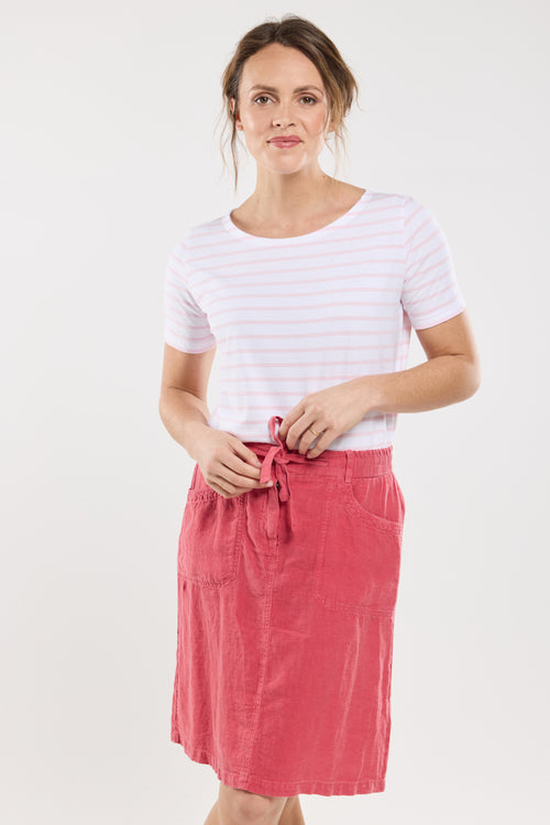 Jupe taille élastique - lin - Armor-lux - 4