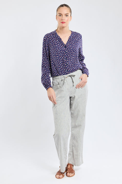 Blouse fleurie - cupro - Armor-lux - 4