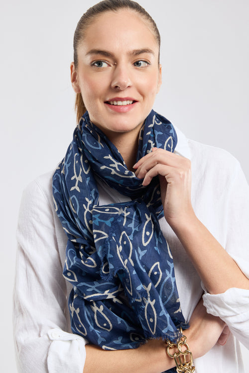 Halstuch mit „Fisch“-Motiv – Baumwolle - Armor-lux - 2