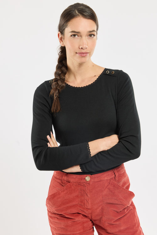 Long sleeved t-shirt - cotton and silk - Armor-lux - 1