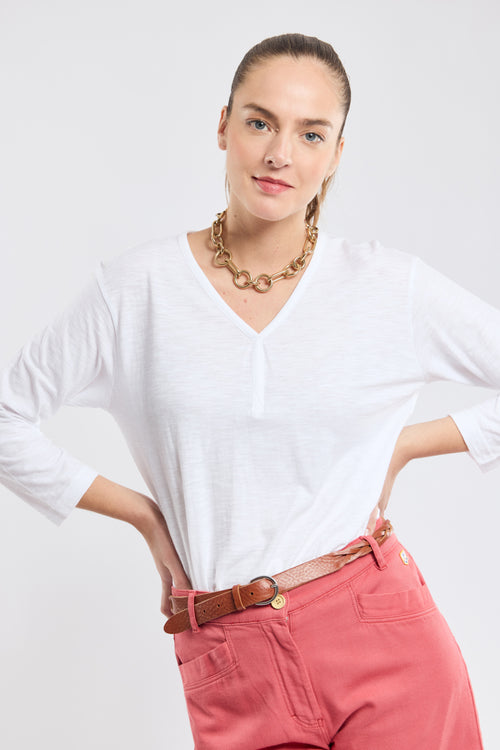 T-shirt manches 3/4 - coton flammé - Armor-lux - 1