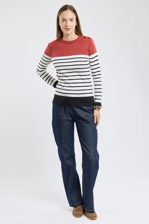 Pull marin avec coudières - laine - Armor-lux - 5