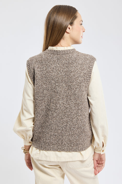 Sleeveless cardigan Heritage - wool - Armor-lux - 5