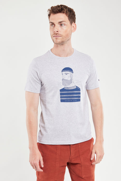 T-Shirt Siebdruck „Marine“ – leichte Baumwolle - Armor-lux - 1