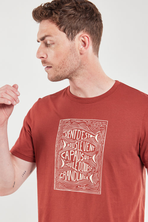 T-Shirt mit Siebdruck „Ostwind“ – leichte Baumwolle - Armor-lux - 1