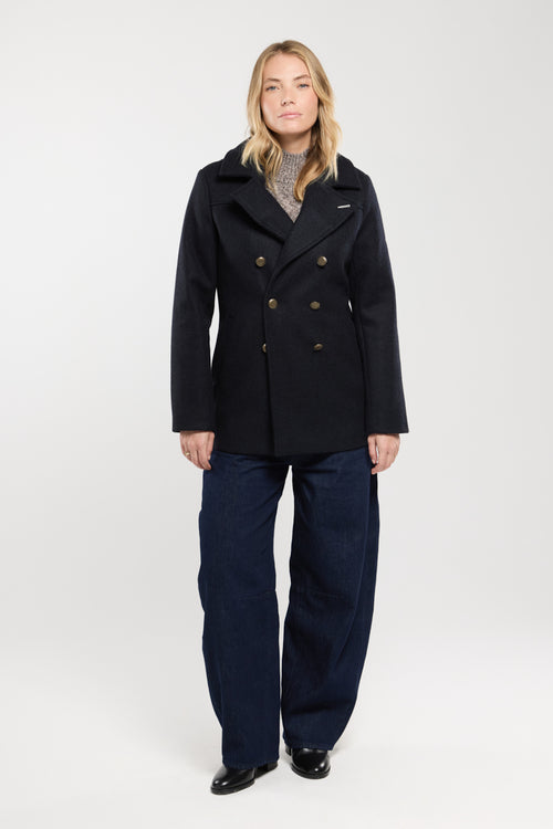 ‘Pointe du Raz’ pea coat - wool cloth - Armor-lux - 1