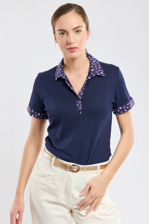 Poloshirt mit Blumenmuster – Baumwolle - Armor-lux - 1