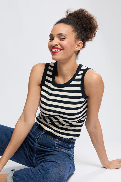 Débardeur rayé Saint Cast - coton - Armor-lux - 1