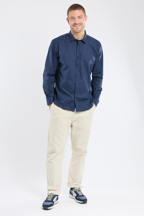 Chemise unie coupe ajustée - coton - Armor-lux - 3