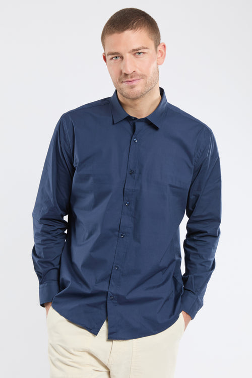 Chemise unie coupe ajustée - coton - Armor-lux - 1