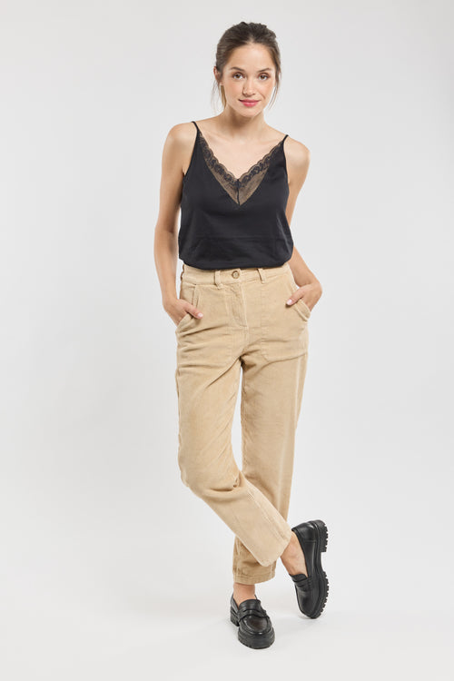 Caraco col dentelle - coton retors issu de l