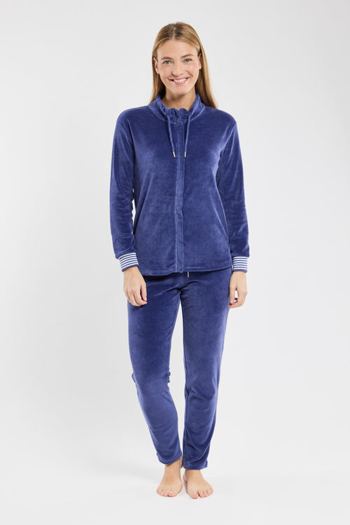 Veste zippée homewear - velours - Armor-lux - 4