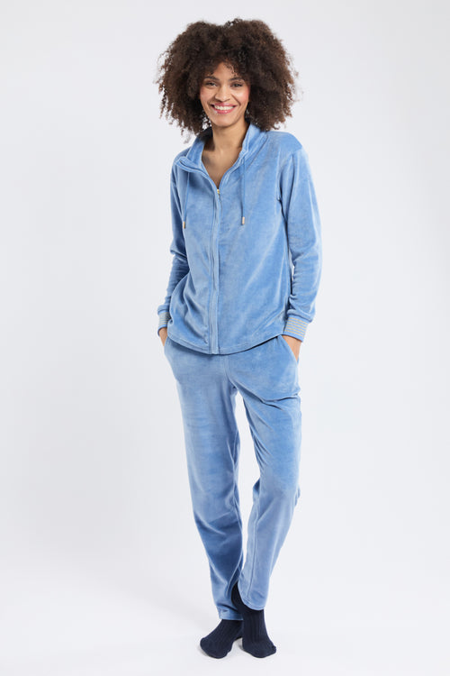 Veste zippée homewear - velours - Armor-lux - 5