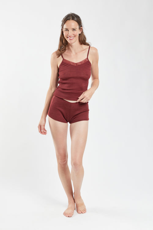 Shorty dentelle - laine et soie - Armor-lux - 1