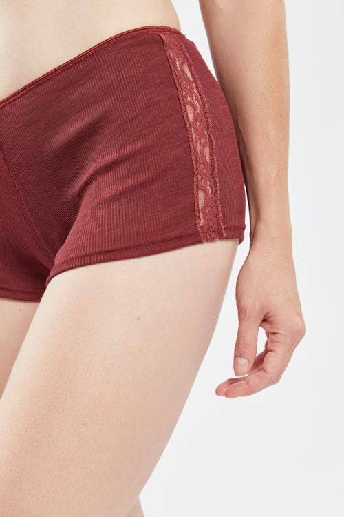 Shorty dentelle - laine et soie - Armor-lux - 2