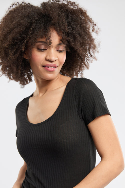 T-shirt uni - Lyocell et coton - Armor-lux - 1