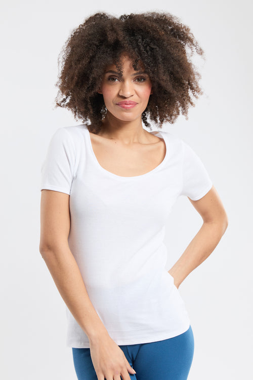 T-shirt uni - coton et kapok - Armor-lux - 1