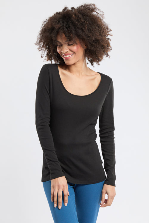 T-shirt manches longues - coton et kapok - Armor-lux - 1