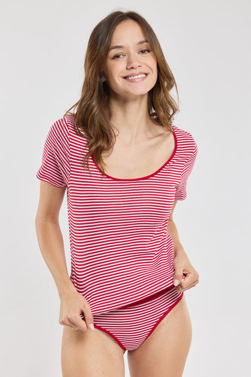 Low waist striped panties - organic cotton - Armor-lux - 1