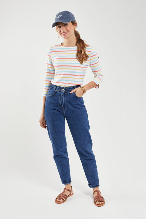 Three-colour Breton striped shirt – rustic cotton - Armor-lux - 1