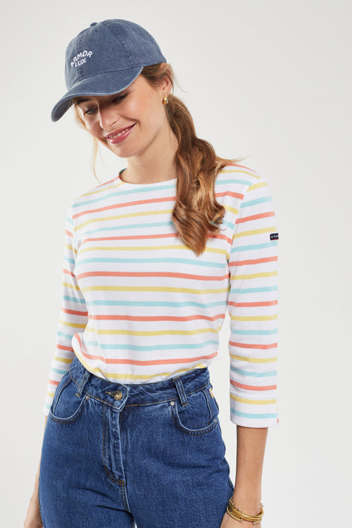 Three-colour Breton striped shirt – rustic cotton - Armor-lux - 2