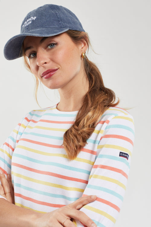 Three-colour Breton striped shirt – rustic cotton - Armor-lux - 3