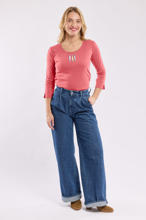 T-shirt manches 3/4 sardines - coton léger - Armor-lux - 3