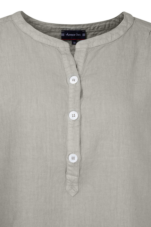 Button-down collar blouse - linen - Armor-lux - 2