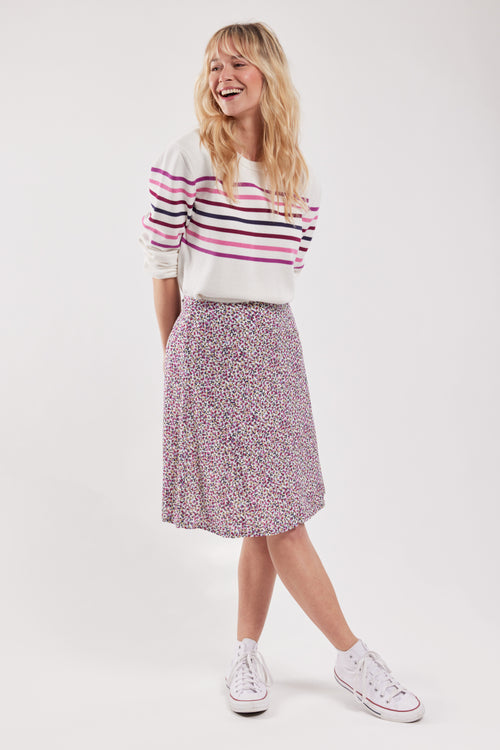 Jupe courte motifs fleuris - Armor-lux - 5