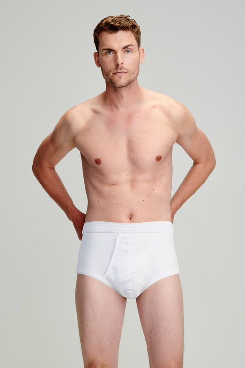 Offener Slip mit hoher Taille – leichte Bio-Baumwolle - Armor-lux - 1