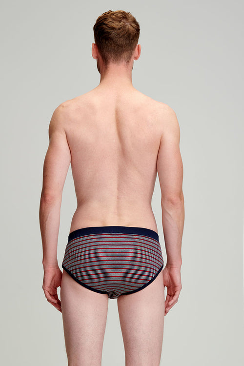 Striped Y-front briefs - light organic cotton - Armor-lux - 2