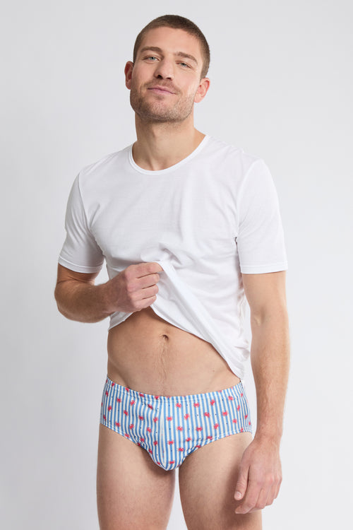 Crab pattern briefs - organic cotton - Armor-lux - 1