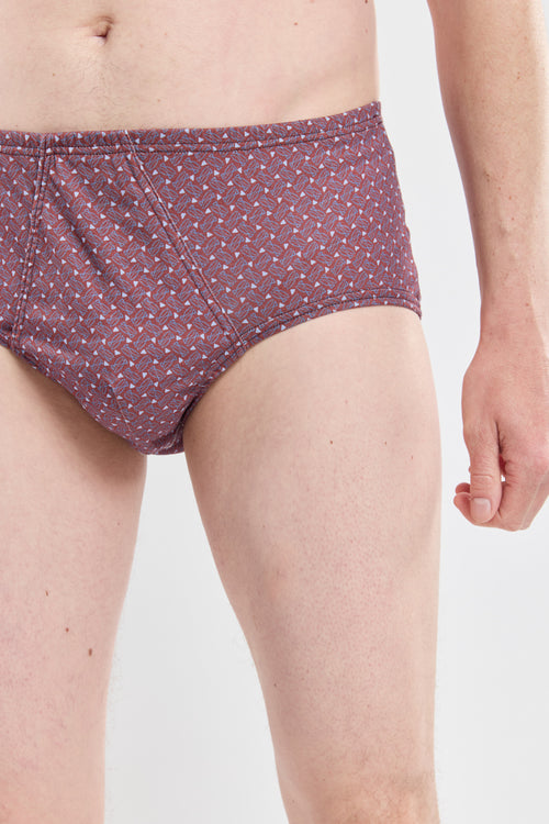 Fish patterned Y-front briefs - lightweight organic cotton - Armor-lux - 2