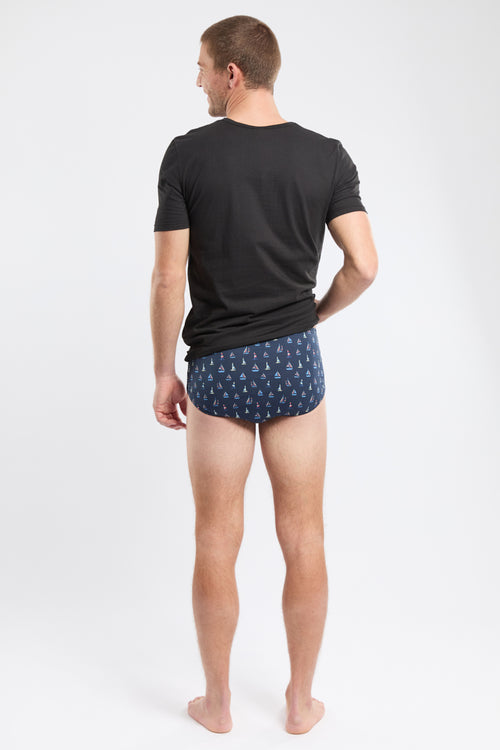 Open briefs with “boat” prints - organic cotton - Armor-lux - 4