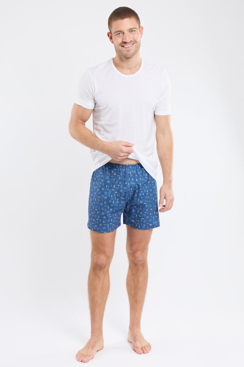 Stripe print boxer shorts - lightweight organic cotton - Armor-lux - 3