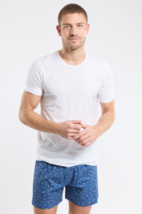 Stripe print boxer shorts - lightweight organic cotton - Armor-lux - 1