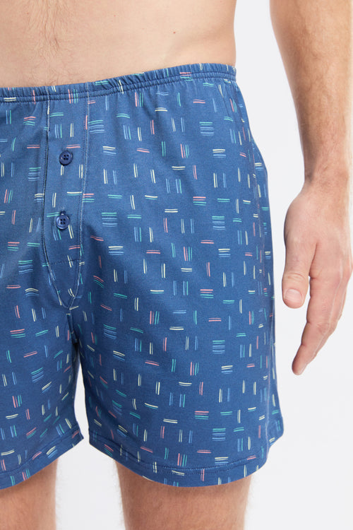 Stripe print boxer shorts - lightweight organic cotton - Armor-lux - 2