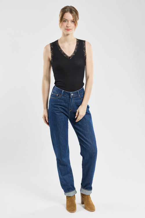 Débardeur col V - laine et soie - Armor-lux - 3